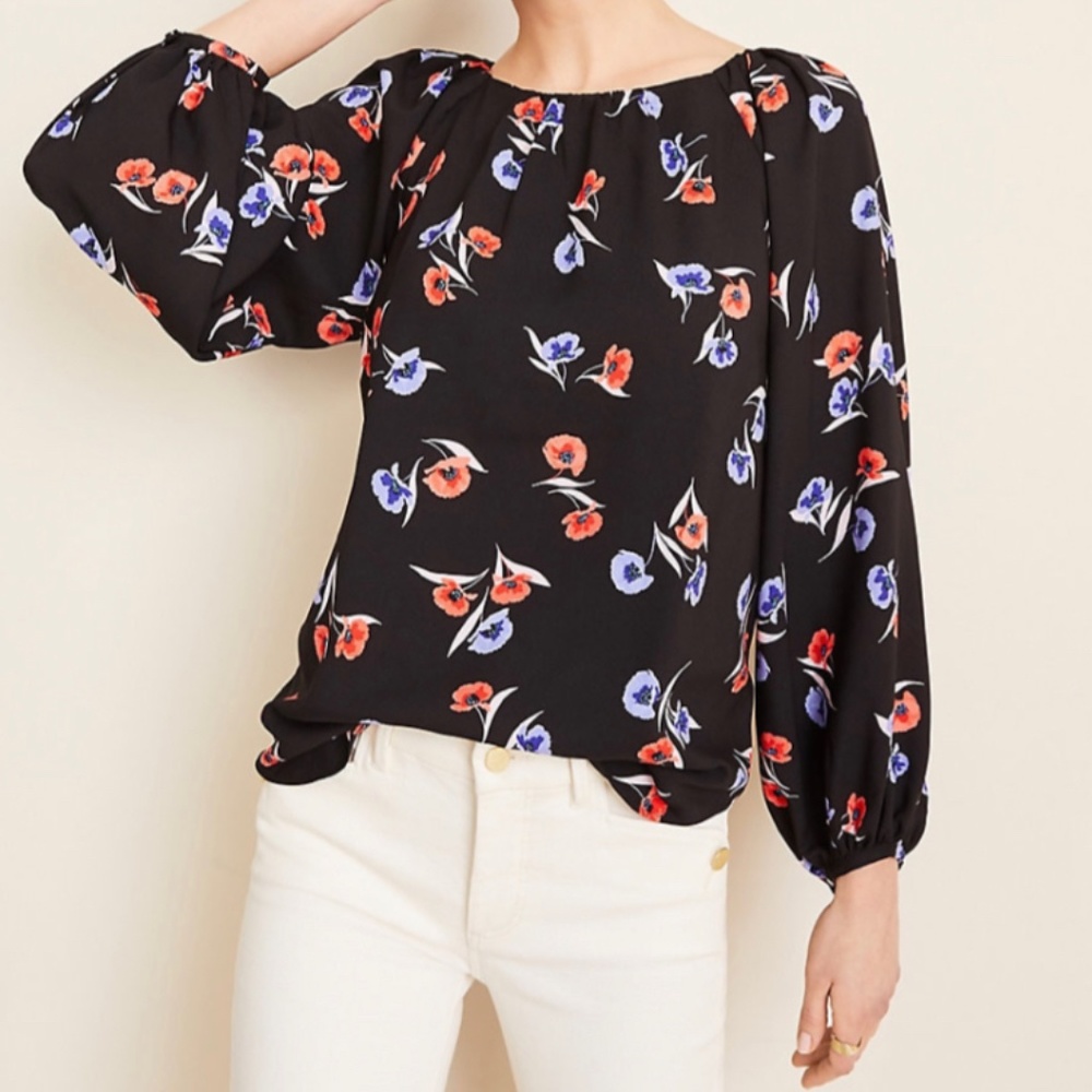 NWT Ann Taylor Floral Blouse